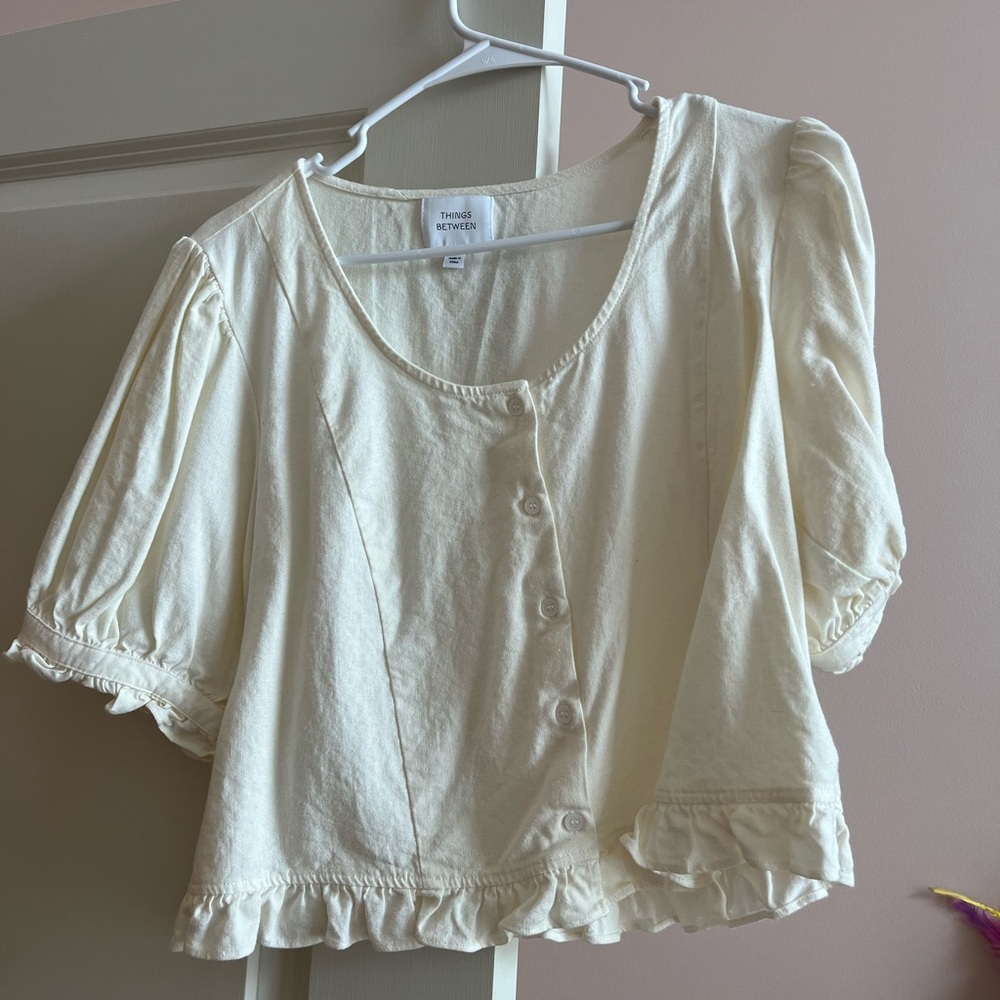 Things between Linen blend top